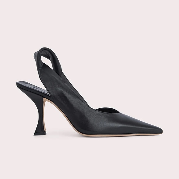 NWOB BY FAR YASHA BLACK NAPPA LEATHER